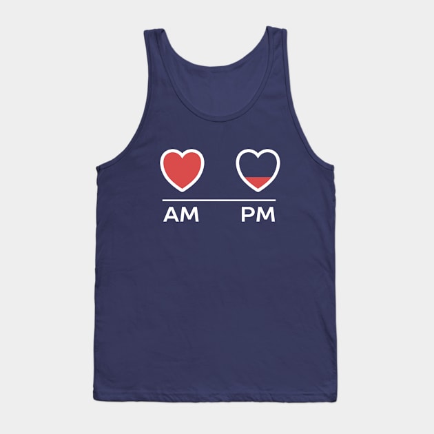 AM and PM Work Day Funny Retro Tank Top by happinessinatee